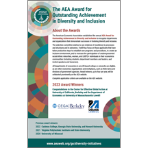 AEA Award for Outstanding Achievement in Diversity and Inclusion